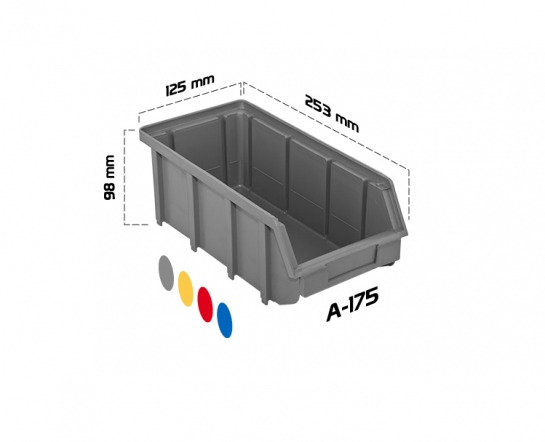 A-175 Plastic Stackable Shelf Storage Bin